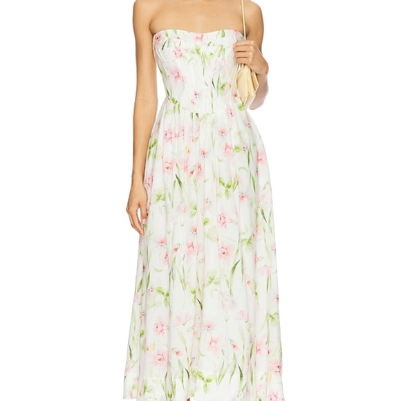 Bardot Dresses & Skirts - Bardot Lola Corset Floral Strapless Dress